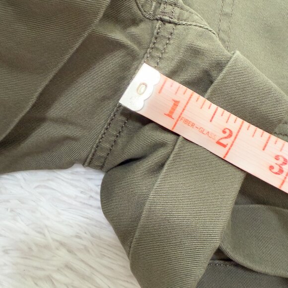 Women Express Shortie Super High Rise Paperbag in Olive Green Size Small - Picture 4 of 9